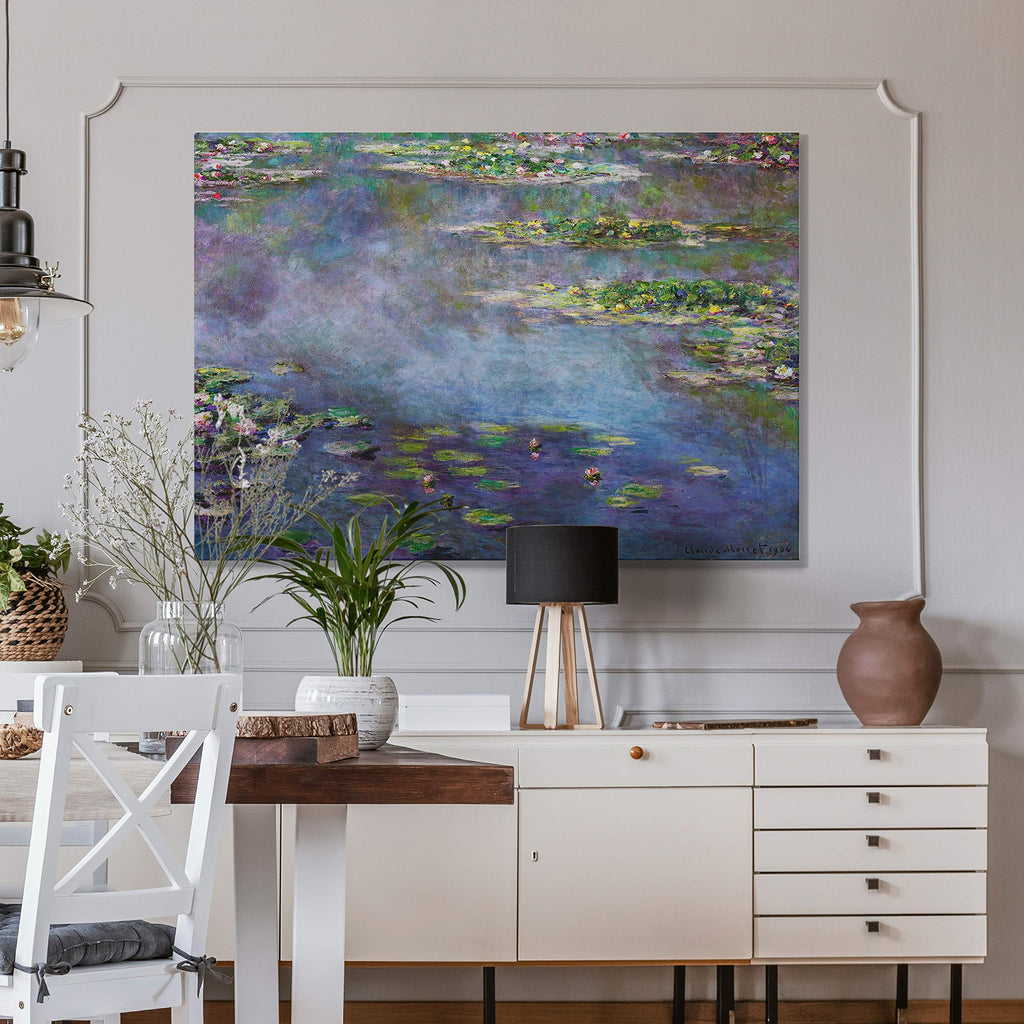 Water Lilies, 1906 02 By Claude Monet Canvas Prints Wrapped Gallery Wall Art |Ready to Hang 12X18