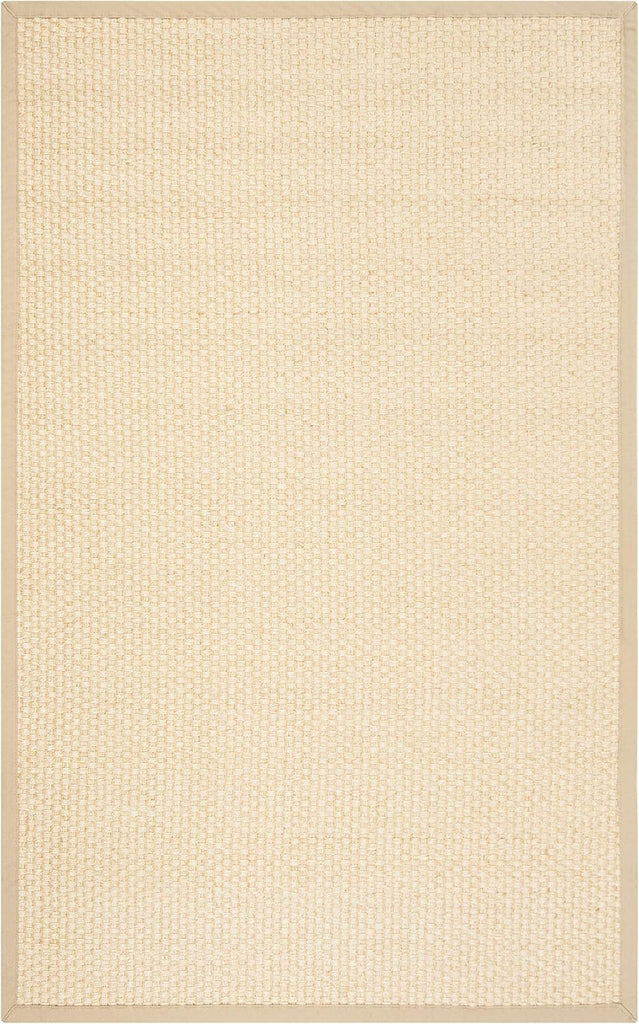 Natural Fiber Collection Accent Rug - 3' x 5', Natural & Beige, Rustic Farmhouse Border Sisal Design, Easy Care