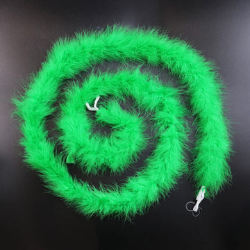 20g Green Fluffy Marabou Feather Boa for DIY Craft Sewing Trim Home Wedding Party Christmas Decoration - 2 Yards