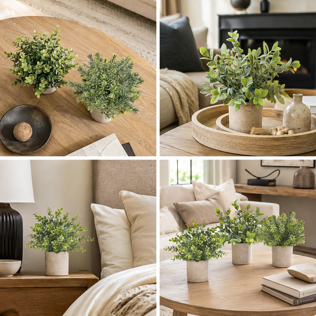 3 Pack Fake Plants Artificial Plants Bathroom Decor
