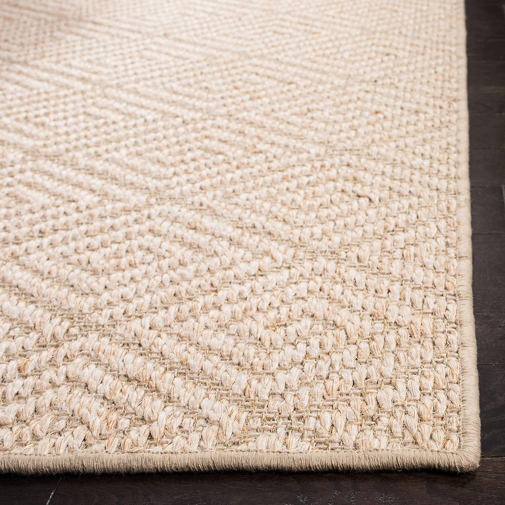 Palm Beach Collection Area Rug, Beige & Beige, Sisal Design, Non-Shedding & Easy Care, Ideal for High