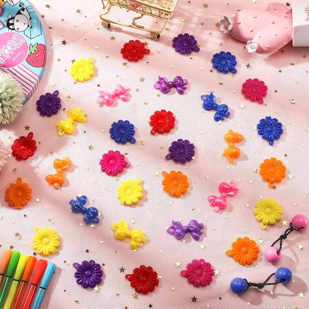 60 Pcs Girls Barrettes Hair Clips Ponytail Ties, ovely Style