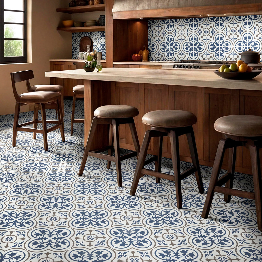 Porcelain Wall Tile | Zenzibar Encaustic | 8" x 8"