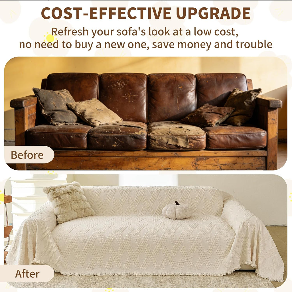 Couch Covers for Dogs, Sofa Covers for 3 Cushion Couch Washable