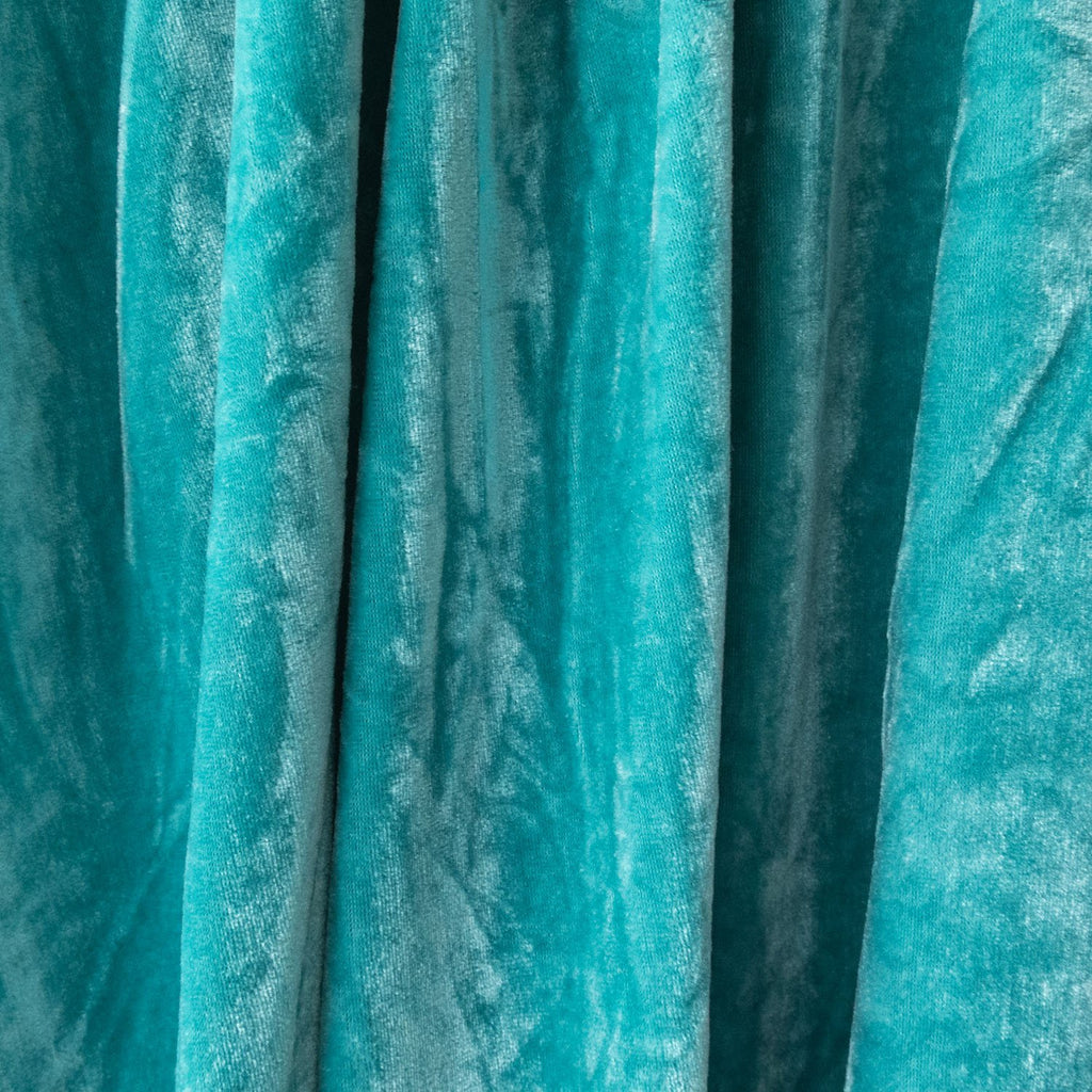 Aquamarine Stretch Velvet Fabric by The Yard 4 Way Stretch 58" Width