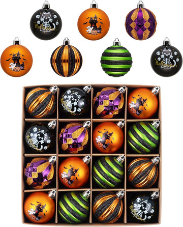 Halloween Ornaments Tree Decorations Indoor 2 Inch - Set of 16