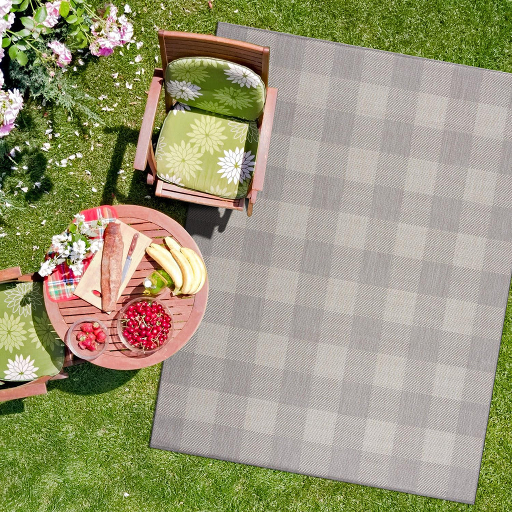 Outdoor Rug - Modern Area Rugs for Indoor and Outdoor Patios, Kitchen and Hallway mats - Easy Cleaning Non Shedding