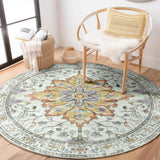 Area Rugs Washable Non-Slip, Floral Vintage Distress Print Pattern Medallion Carpet for Living Room Bedroom