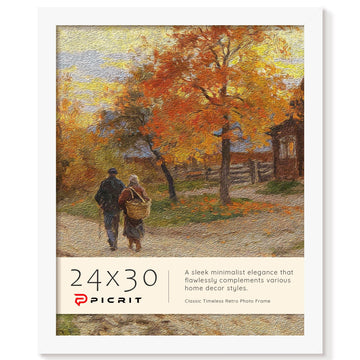 24x30 Puzzle Frame, Picture Frame for Wall Mounting, White