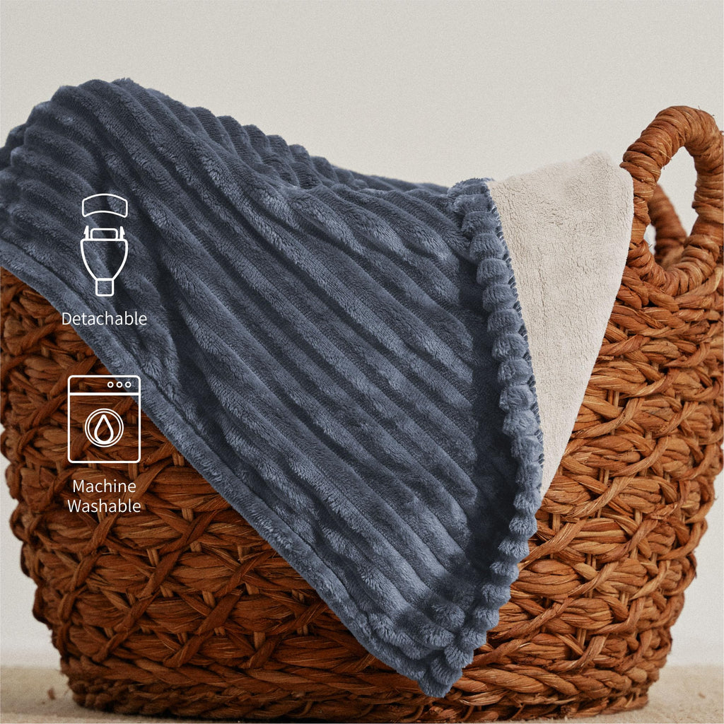 Heated Blanket, 6 Heat Levels Electric Blanket, Blue