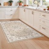 3x5 Living Room Area Rugs: Vintage Washable Non-Slip Rug