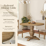 Havre Pedestal Base Round Dining Table, Oak
