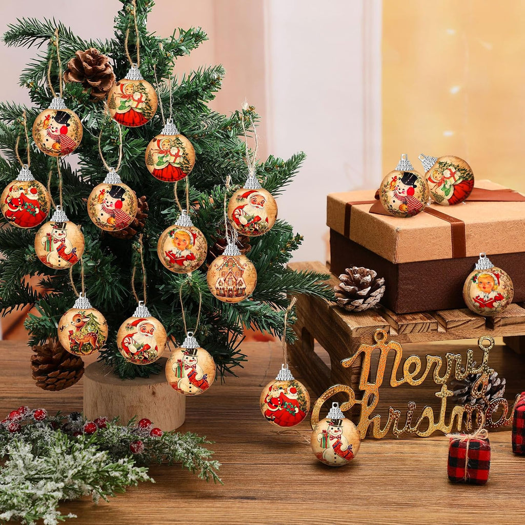 Christmas Tree Ball Ornaments - Set of 16
