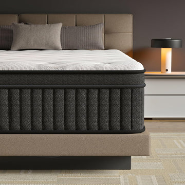 King Size Mattress, 14 Inch King Mattress Hybrid in Box, Individual Pocket Springs, Medium Firm, Breathable and