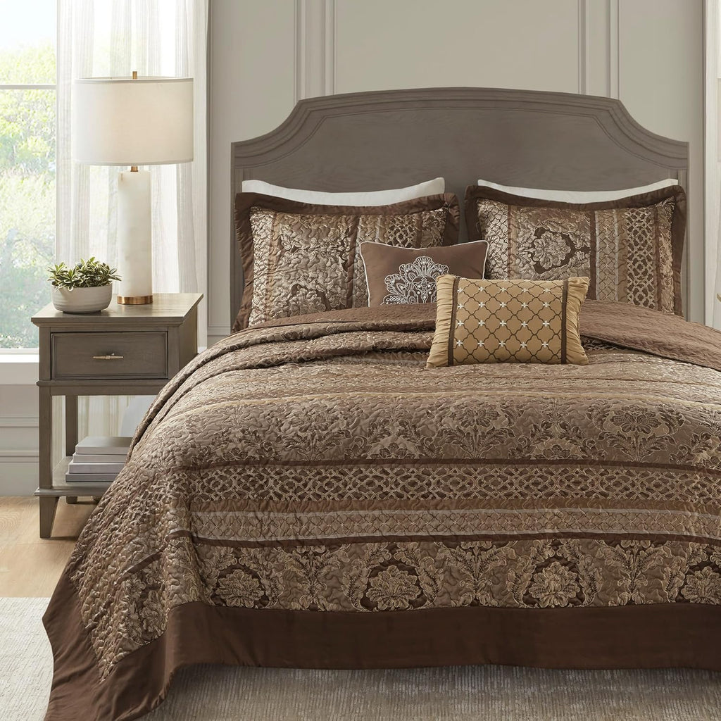 Reversible Quilted Bedspread Set, Solid Reverse Summer Breathable, Lightweight All Season Bedding Layer