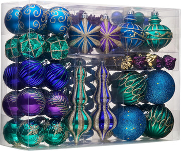Christmas Ball Ornaments Tree Decorations Set - Set of 120