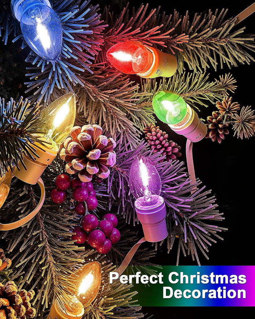 C7 purple LED Replacement Bulbs, Vintage Shatterproof nightlight Bulbs