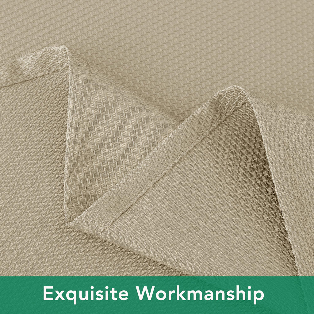 Textured Square Tablecloth-Fabric Spillproof Table Cloths-Natural 54x54"
