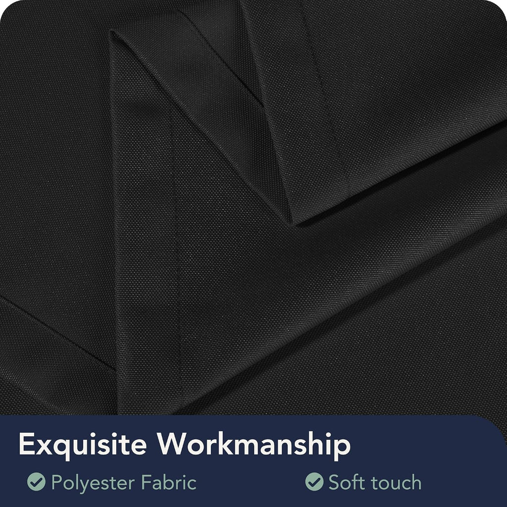 Black Outdoor Curtains Waterproof, 8 Panels, Rod Pocket | Weatherproof & Privacy Drapes, Outside Curtains for Gazebo