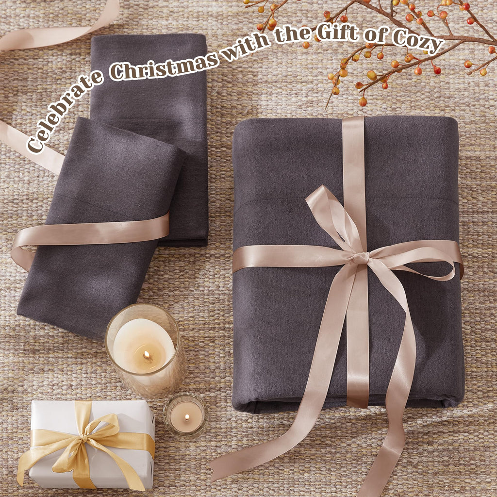 100% Cotton Flannel Sheets Twin XL Size Sheet Set, 3 Piece