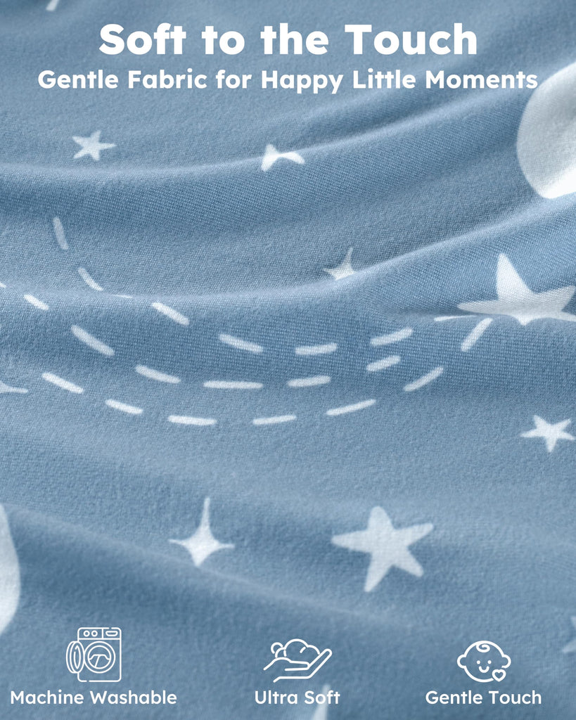 Pack and Play Sheets for Boys Girls, 38" x 26" Mini Crib Sheets Fitted for Pack n Play Mattress, Soft Breathable