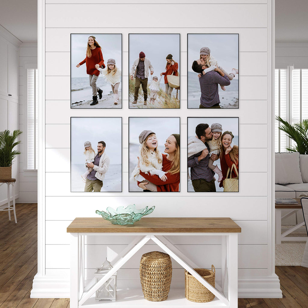 Format 13x19 Poster Frame Black Woodgrain, Vertical & Horizontal Wall Hanging Large Picture Frame for Photos, Posters