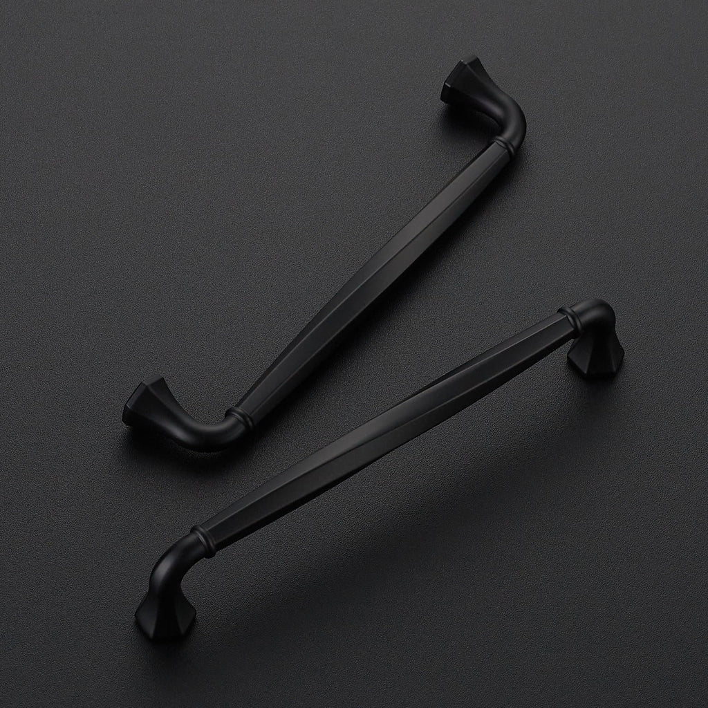 Matte Black Zinc Alloy Cabinet Handles,6-1/4" Pulls,10 Pack