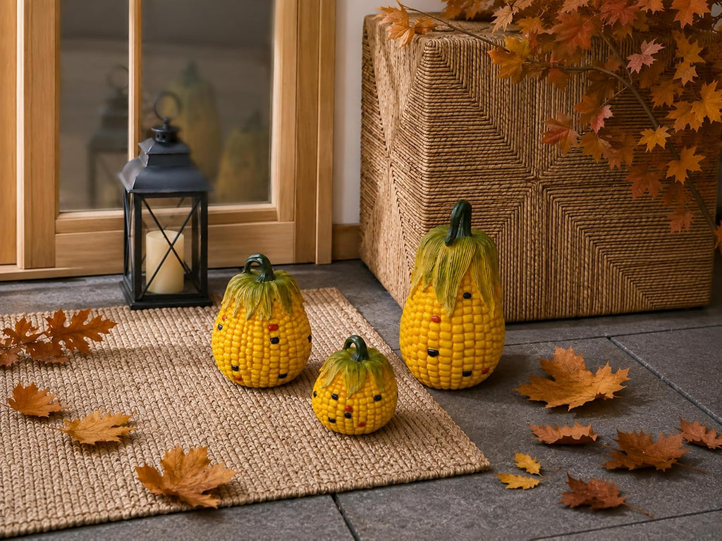 Fall Decorations Pumpkins for Decorating - Set of 3