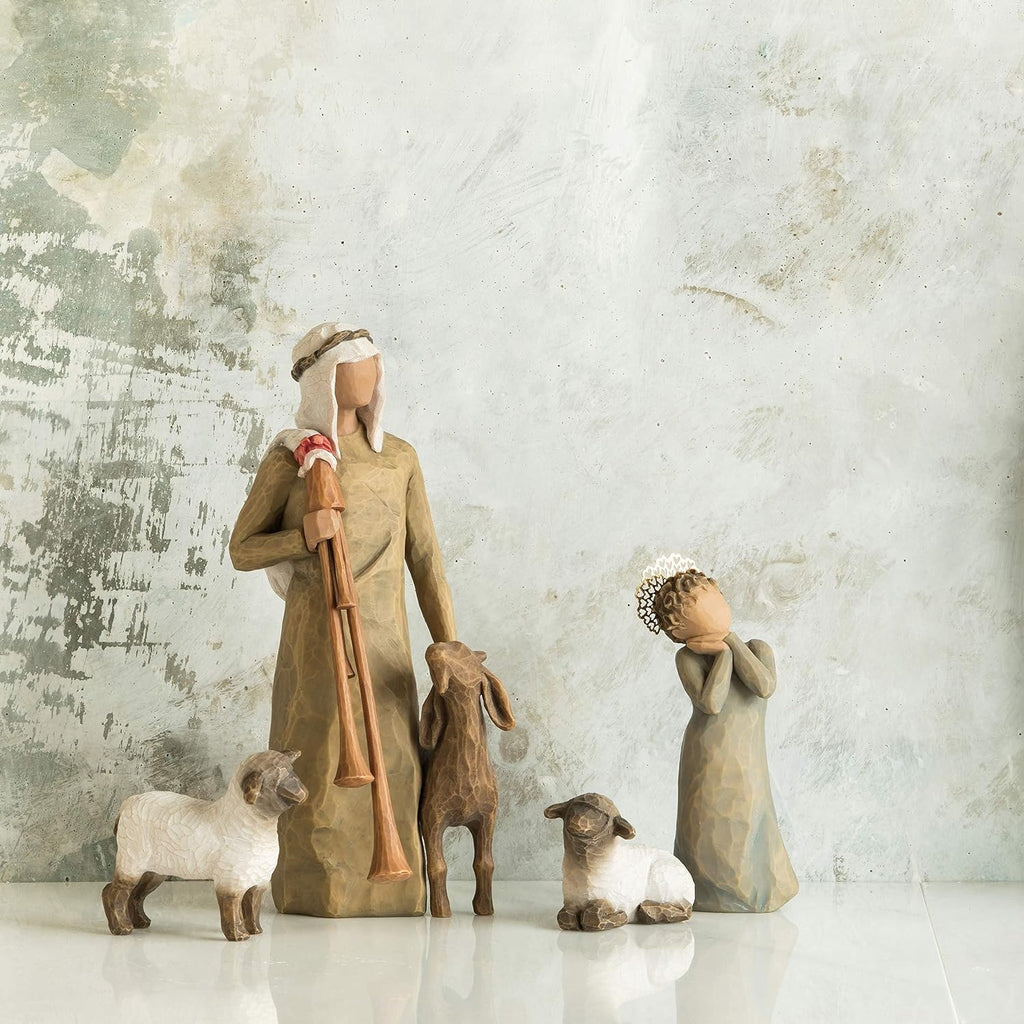 Zampognaro Shepherd, Sculpted Hand-Painted Nativity Figure