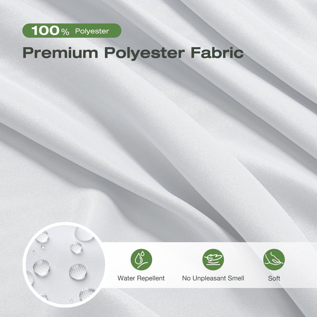 Extra Wide Shower Curtain Liner 84 x 72 Inch, Fabric Shower Curtain Liner Curtain, Hotel Quality, Water Repellent