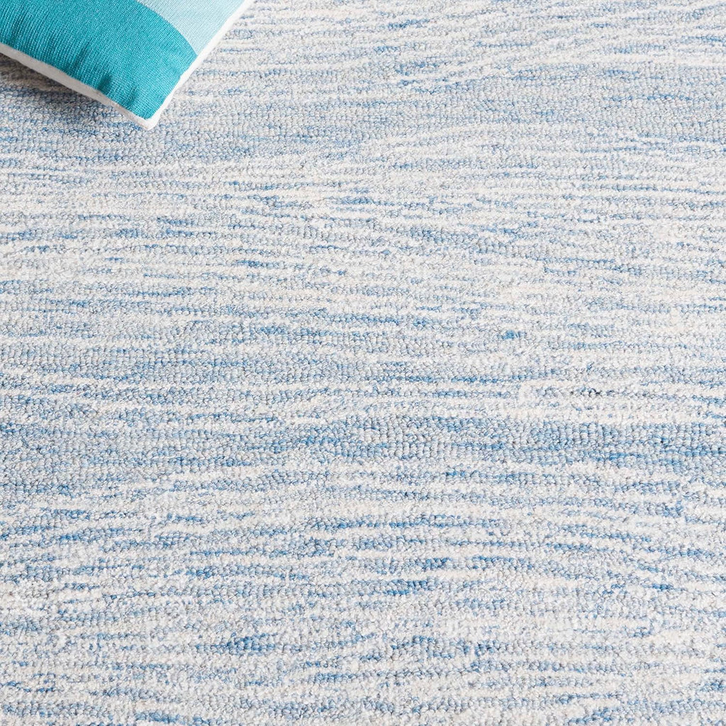 Metro Area Rug - 9' x 12', Blue & Ivory, Handmade Modern Wool