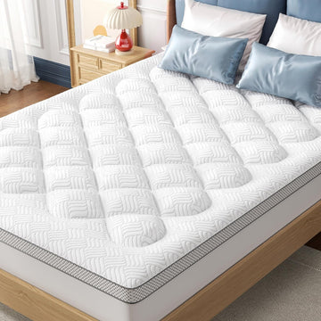 Full Mattress Topper, Viscose Derived from Bamboo, Pillow Top | Breathable Mesh Sides, Shredded Memory Foam Blend