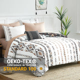 Geniospin King Comforter Set- 7 Pieces Boho Bed in a Bag, Western Bedding Set for All Seasons