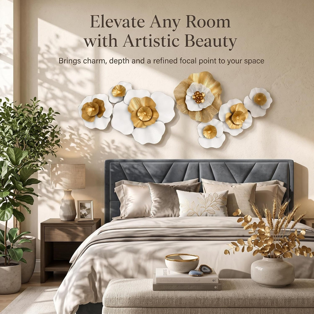 48x18in Large 3D Metal Wall Art,Geometric Design