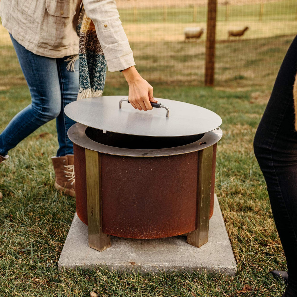 X Series Lid 24 - Stainless Steel Fire Pit Cover & Firepit Lid