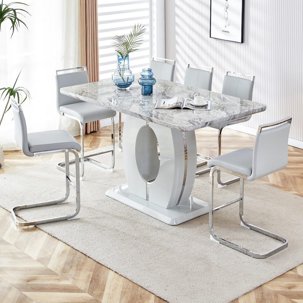 Bar Stools Set of 4, Counter Height Bar Stools with Backs, Grey Barstools with Chrome Plated Metal Leg, Upholstered