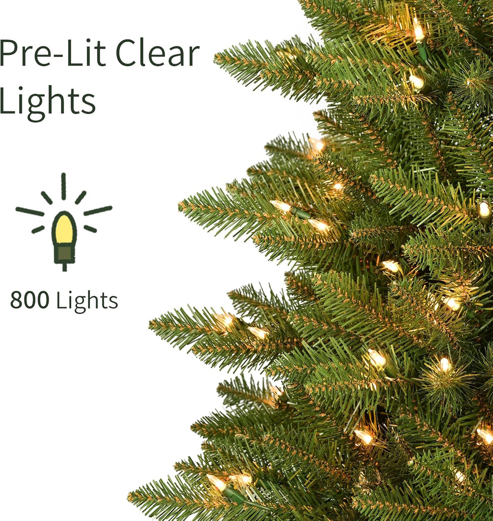 International 9ft Pre-Lit Slim Fraser Fir Artificial Christmas Tree