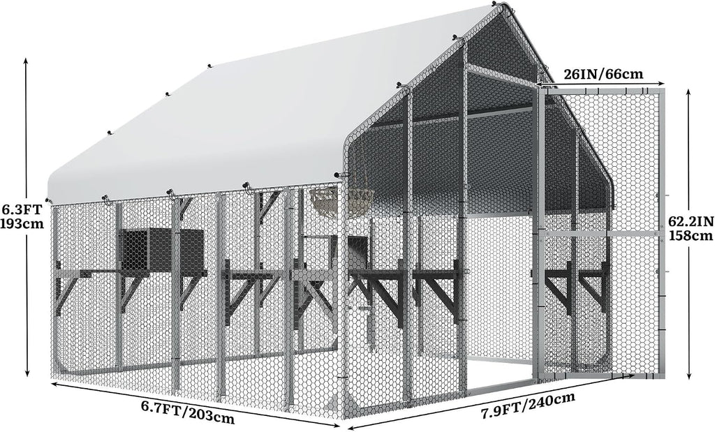 94 Inch Catio Outdoor Cat Enclosure