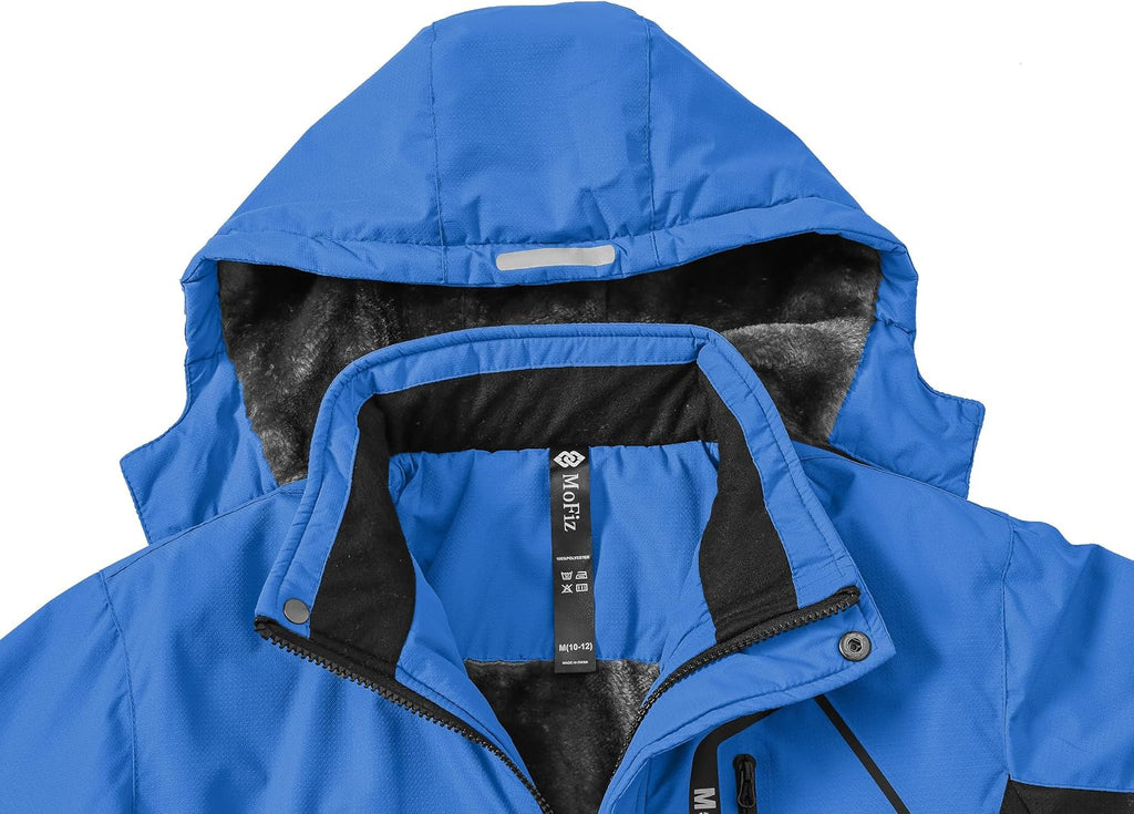 Boys Skiing Jacket Kids Hooded Fleece Winter Snowboard Jackets