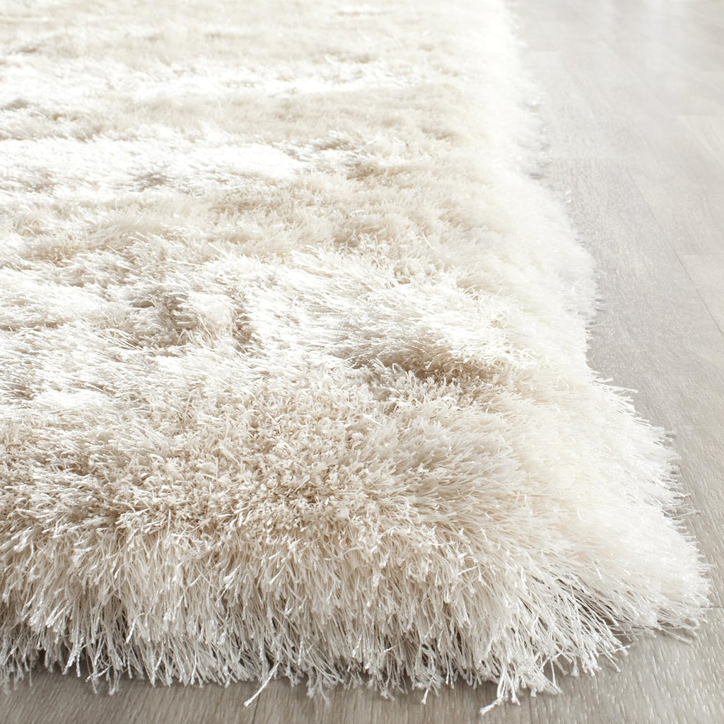 Paris Shag Square Rug 5', Soft Plush Modern Ivory SG511-1212
