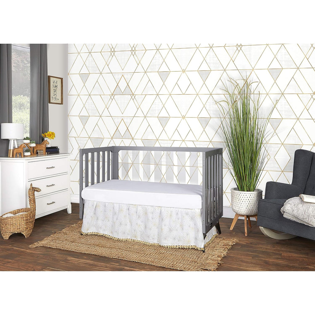 Acrylic Millennium 4 in 1 Convertible Crib Toddler Rail I Easily Coverts to Toddler Bed & I Acrylic Slats, Pebble