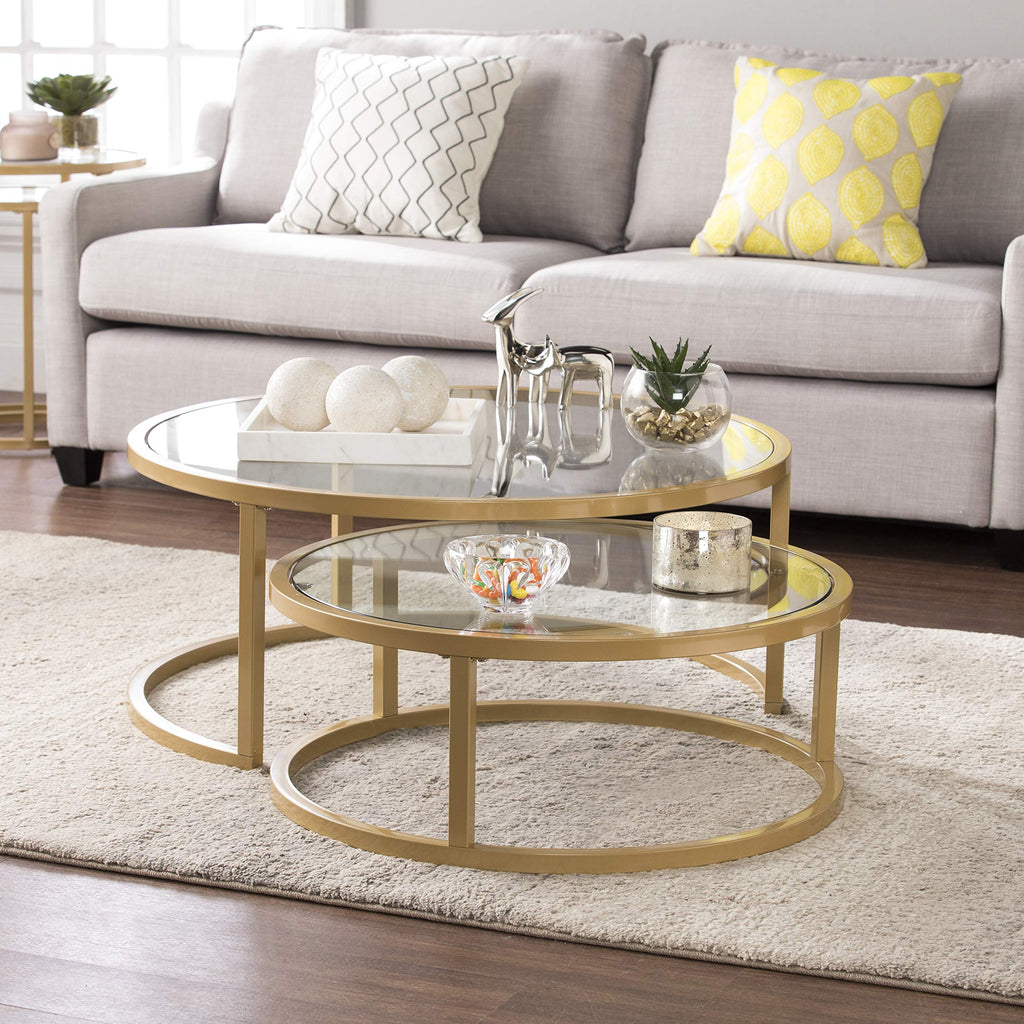 Evelyn Glam Nesting Coffee 2-pc Set, Gold