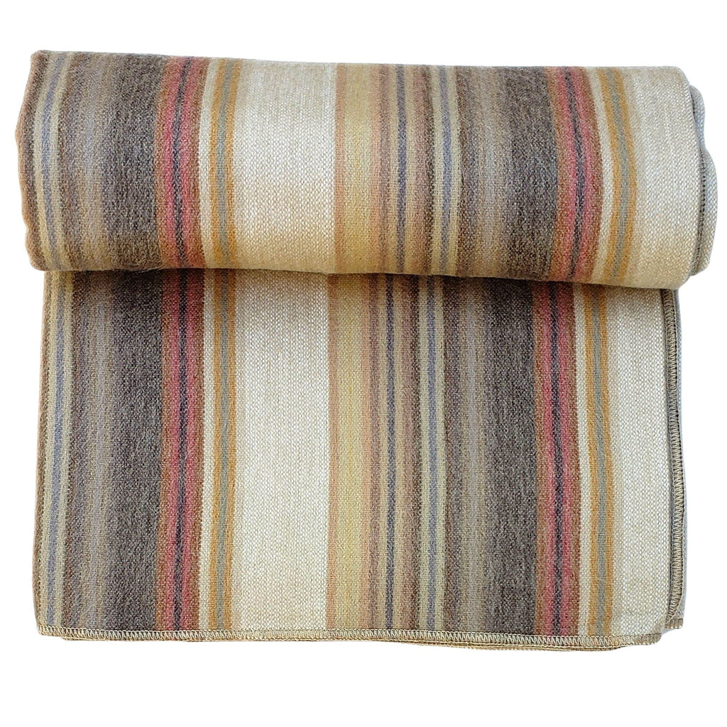 Alpaca Wool Throw Blanket | Super Soft, Lightweight, Breathable and Hypoallergenic | Non-Itchy or Scratchy (Beige