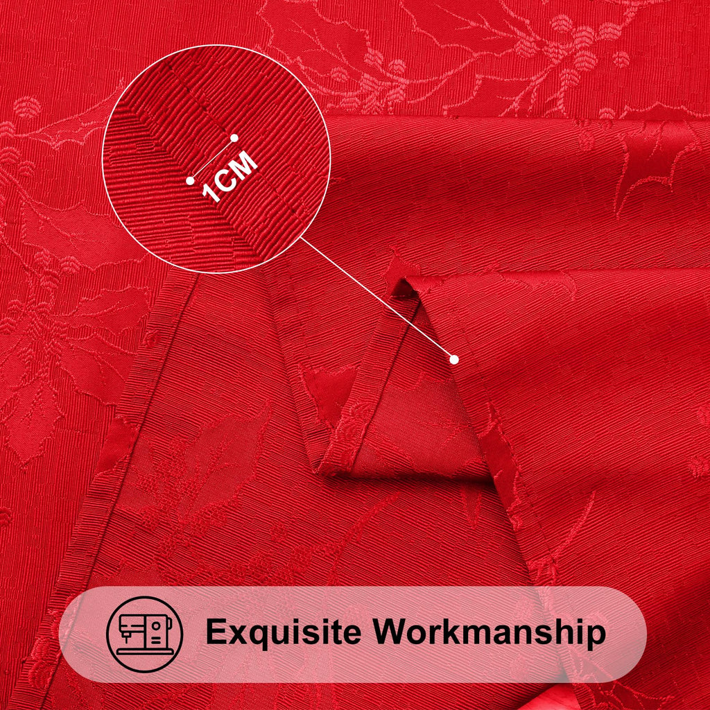 52x52 Inch Christmas Jacquard Sqaure Table Cloth for Dinner Decor