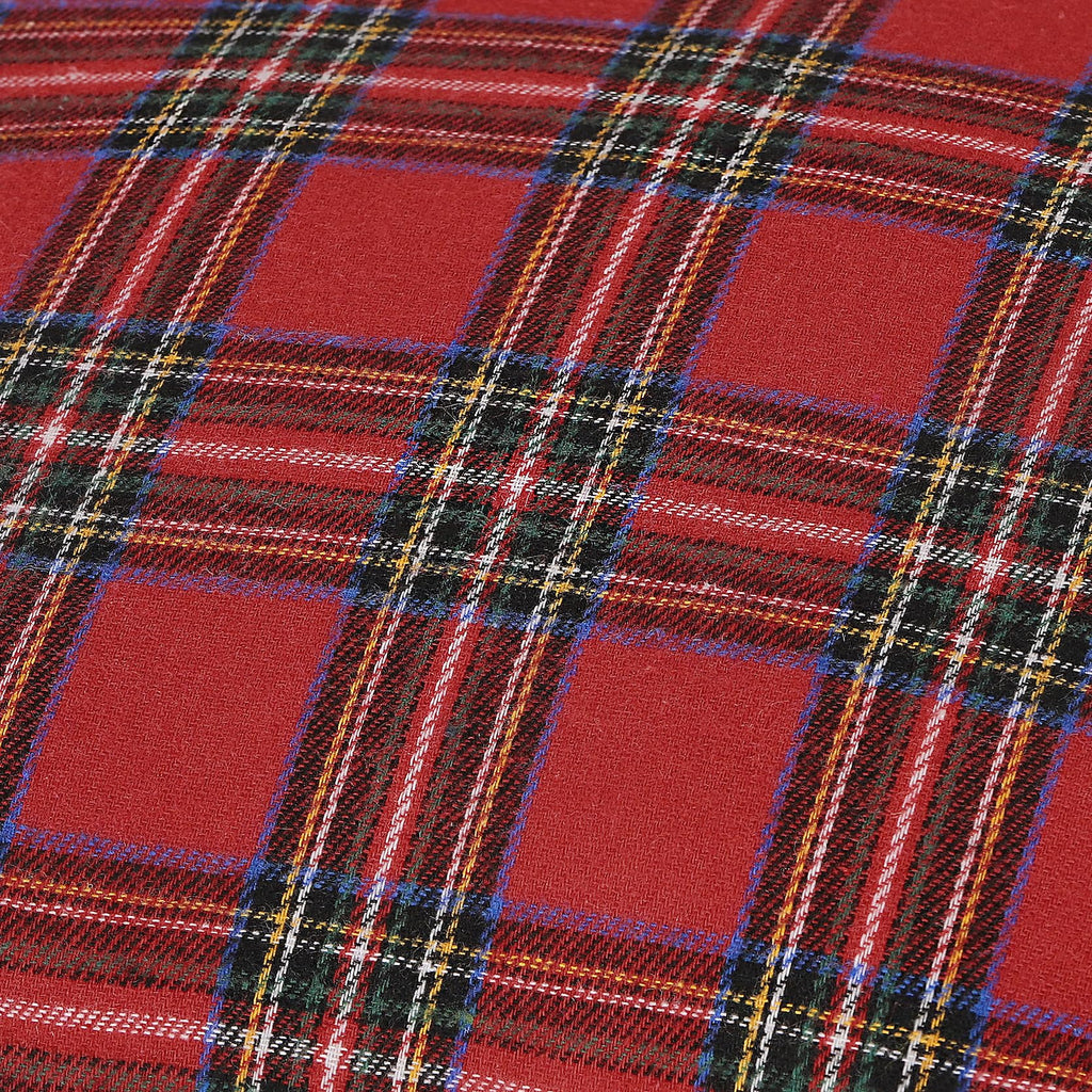 Set of 2 Christmas Scottish Tartan Plaid Throw Pillow Covers Cushion Case Polyester for Farmhouse Home Decor Red and