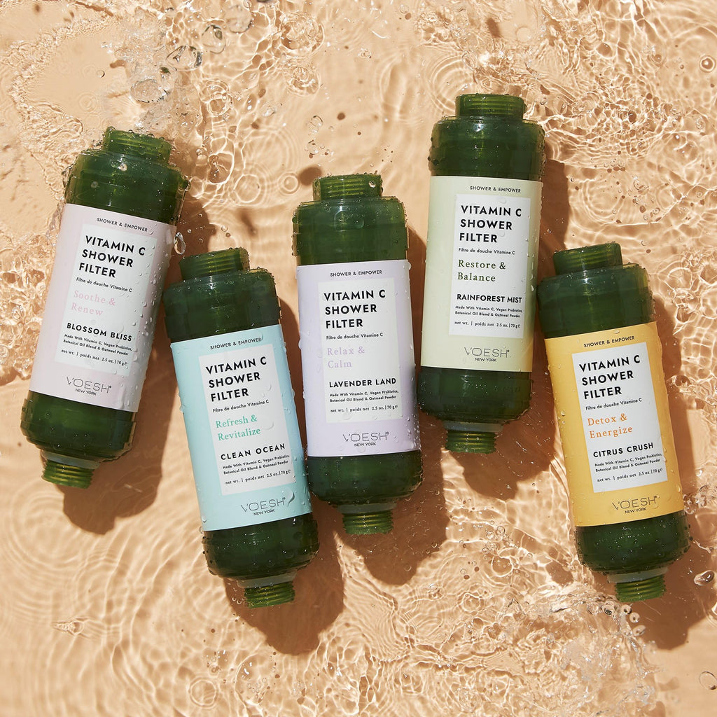 Vitamin C Shower Filter, Clean Ocean, Shower Aromatherapy, Water Purifier, Water Softener, Vegan Probiotics, Spa