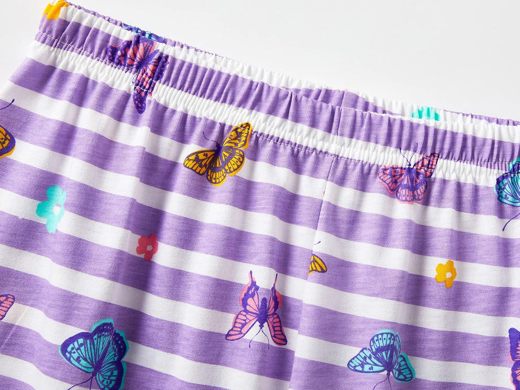 Girls' Short Sleeve Cupcake/Butterfly Pajamas