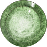 Oceanus 16 Piece Round Shape Porcelain Double Bowl Dinnerware Set, Tableware Set, Table Setting- Service for 4 (Green)