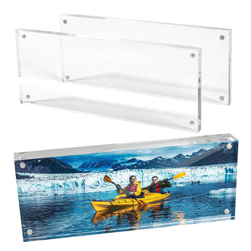 DuraClear 4x10 Acrylic Frame - Frameless Panoramic Photo & License Display - Sleek, Modern Design for Elegant Decor