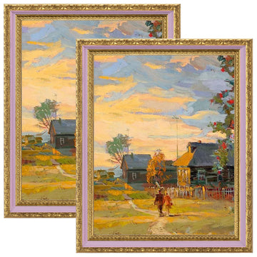 8x10 Vintage Picture Frame, Glass Cover, Pink Gold, 2-Pack